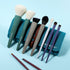 EIGSHOW Beauty Face 5-COLOR SERIES - 9 PCS MAKEUP BRUSH KIT WITH A POUCH
